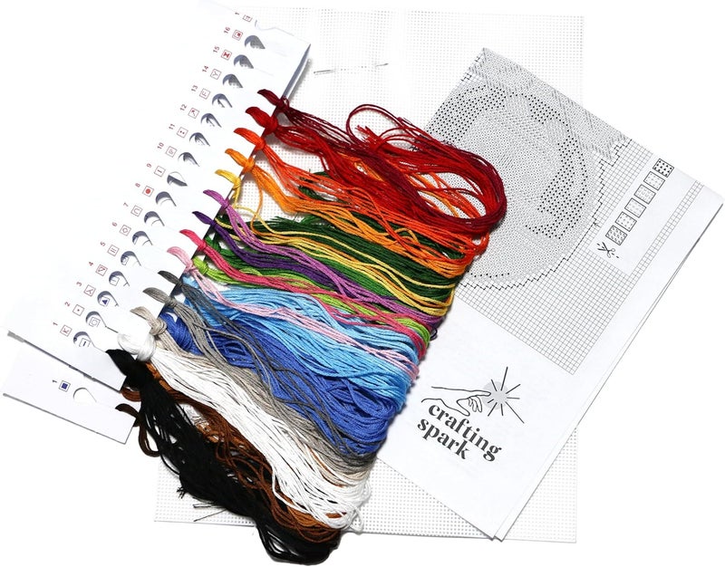 Crafting Spark Counted Cross-Stitch Kit on Plastic Canvas with Christmas Toys. 4 Winter Ornaments 3.54x4.13 inches Each 109CS. Superb for Art & Craft Amateurs - Image 2